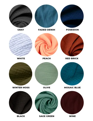 Men's muslin shirt denim color