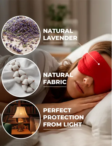 Organic lavender eye mask with your initials Emily