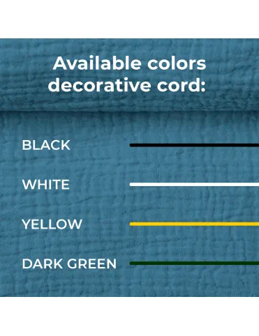 Decorative muslin pillowcase for a pillow