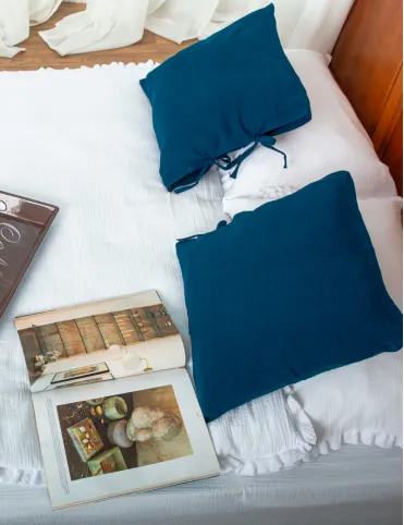 Хлопковая наволочка с завязками