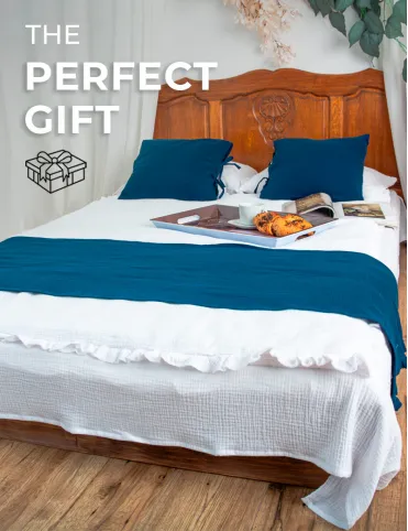 Хлопковая наволочка с завязками