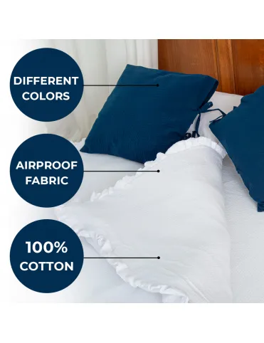 Хлопковая наволочка с завязками