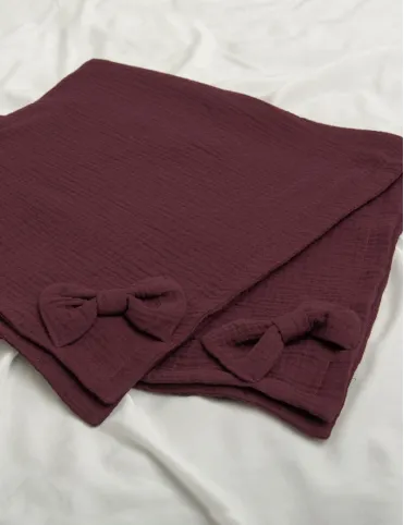 Romantisches Plaid 150x200 cm Baumwolle Musselin Carla