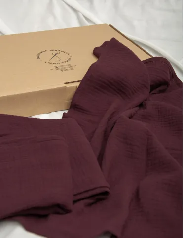 Romantisches Plaid 150x200 cm Baumwolle Musselin Carla