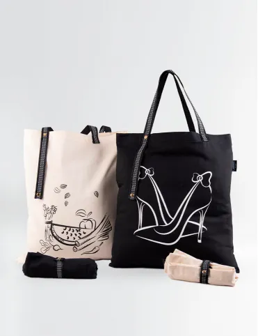 Shopping bag Heels black