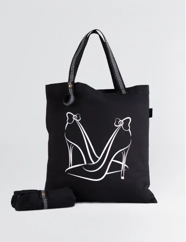 Shopping bag Heels black