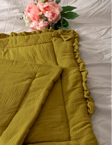 3 in 1 Baby-Umschlag / Matte / Babydecke 80x80 cm Mango Mojito