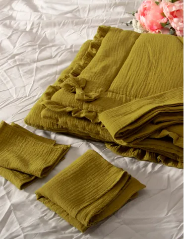 3 in 1 Baby-Umschlag / Matte / Babydecke 80x80 cm Mango Mojito