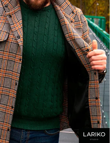 Men's sheep wool plaid jacket Robert