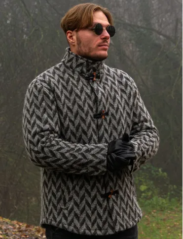 Men's Wool Jacket with Geometric Pattern | Fall-Winter | Limited Collection