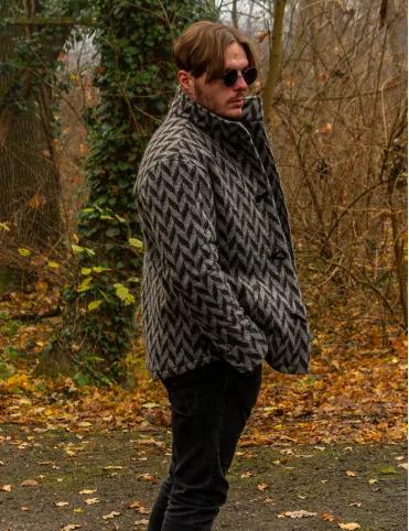 Men's Wool Jacket with Geometric Pattern | Fall-Winter | Limited Collection