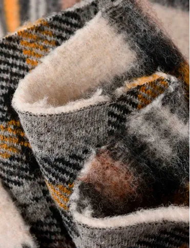 Warm men's sheep wool plaid jacket Jack