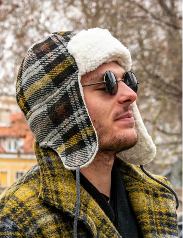 Warme Wollmütze im Aviation-Stil Ben