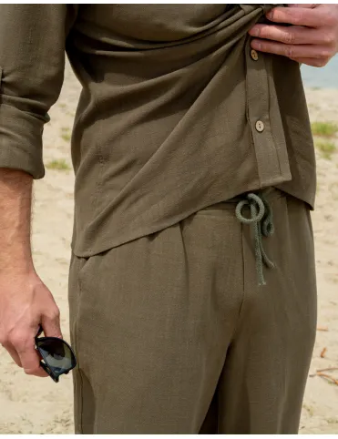 Wygodne męskie spodnie lniane BALI