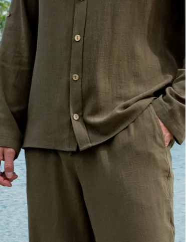 Wygodne męskie spodnie lniane BALI