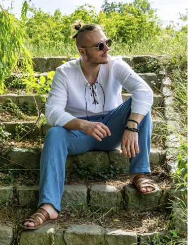 Men's Summer Cotton Muslin Trousers