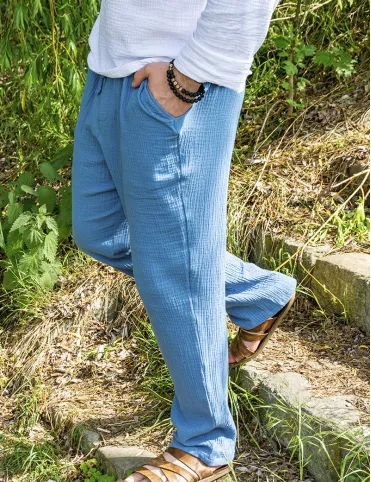 Men's Summer Cotton Muslin Trousers