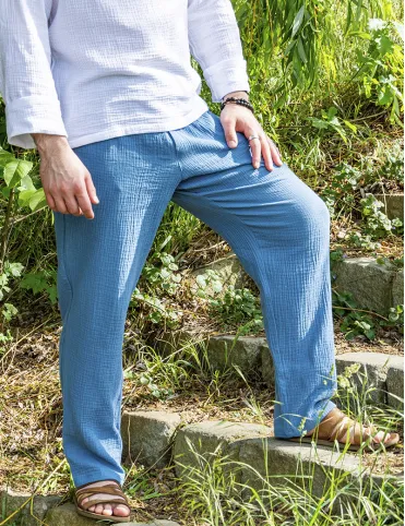 Men's Summer Cotton Muslin Trousers