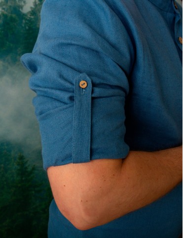 Linen shirt for men. Classic linen shirt with long sleeves and buttons. 100% dense linen. Summer shirt.
