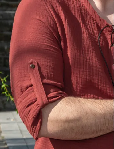 Men's Red Renaissance Shirt | Model Harald