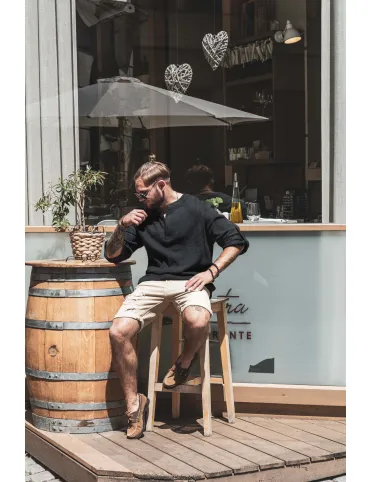 Koszula męska muślinowa kolor czarny