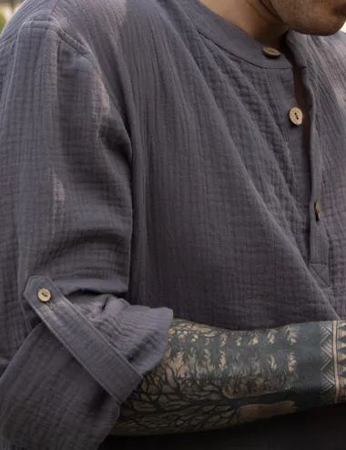 Gray Boho Style Shirt