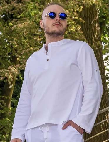 White Casual Shirt Men | 100% Cotton Comfort Fit
