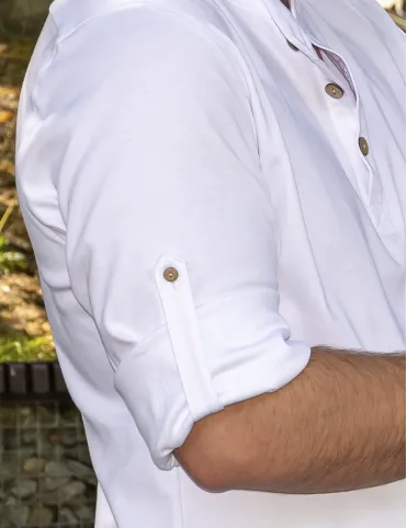 White Casual Shirt Men | 100% Cotton Comfort Fit