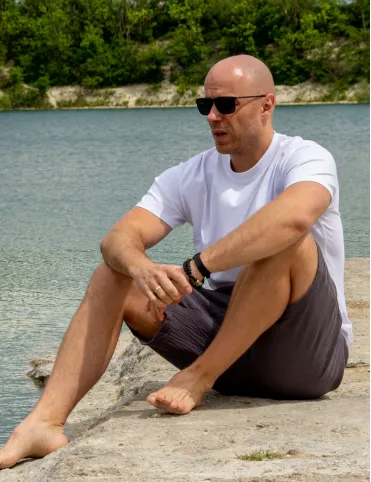 White cotton classic men's t-shirt Milan