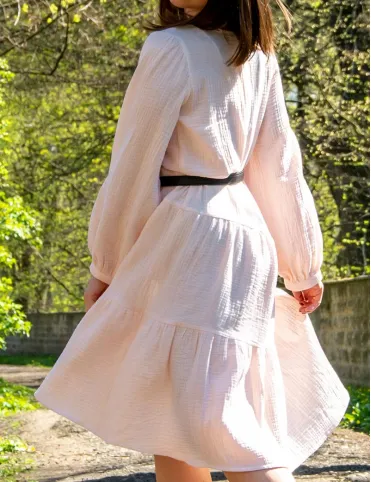 Light peach muslin dress