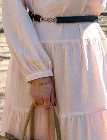 Light peach muslin dress