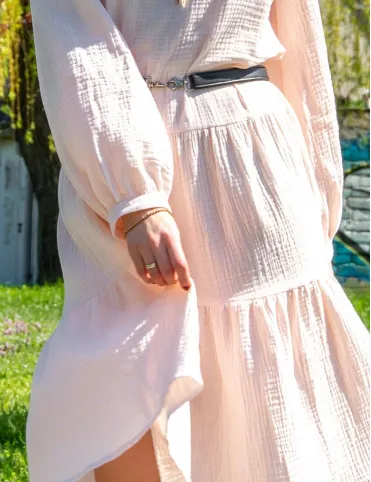 Light peach muslin dress