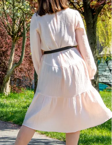 Light peach muslin dress