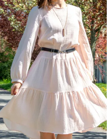 Light peach muslin dress