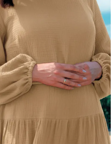 Long Dress Muslin with Elasticated Waist Sandra