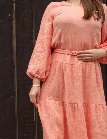 Women's cotton muslin maxi dress for summer Sandra