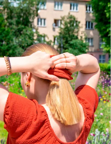 Muslin hair elastic band 2 pcs