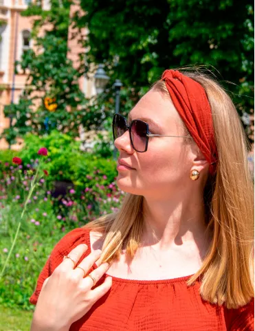 Декоративная тюрбанная повязка на голову