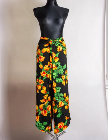 Women's wrap pants, size S-L, 100% viscose, Palazzo pants Niederlande