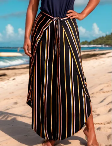 Women's wrap pants, size S-L, 100% viscose, Palazzo pants