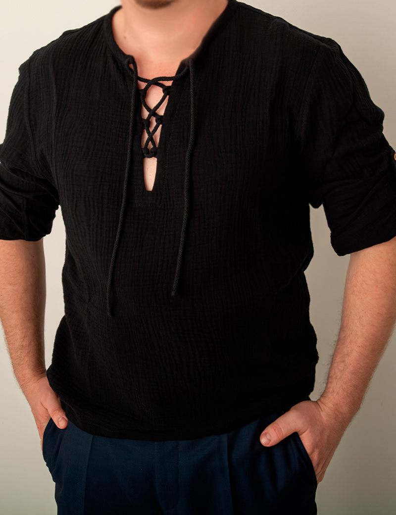 Herren Baumwollhemden blau grün weißes Hemd 3